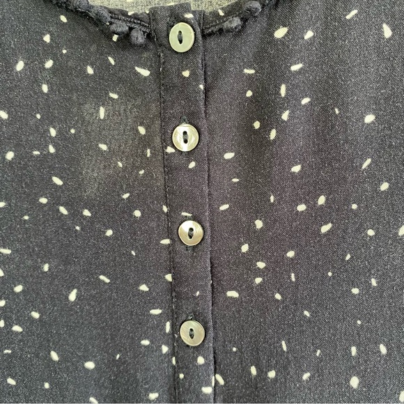 Seraphine Maternity Tiered Maxi Dress Small Navy White Dot - Picture 3 of 16